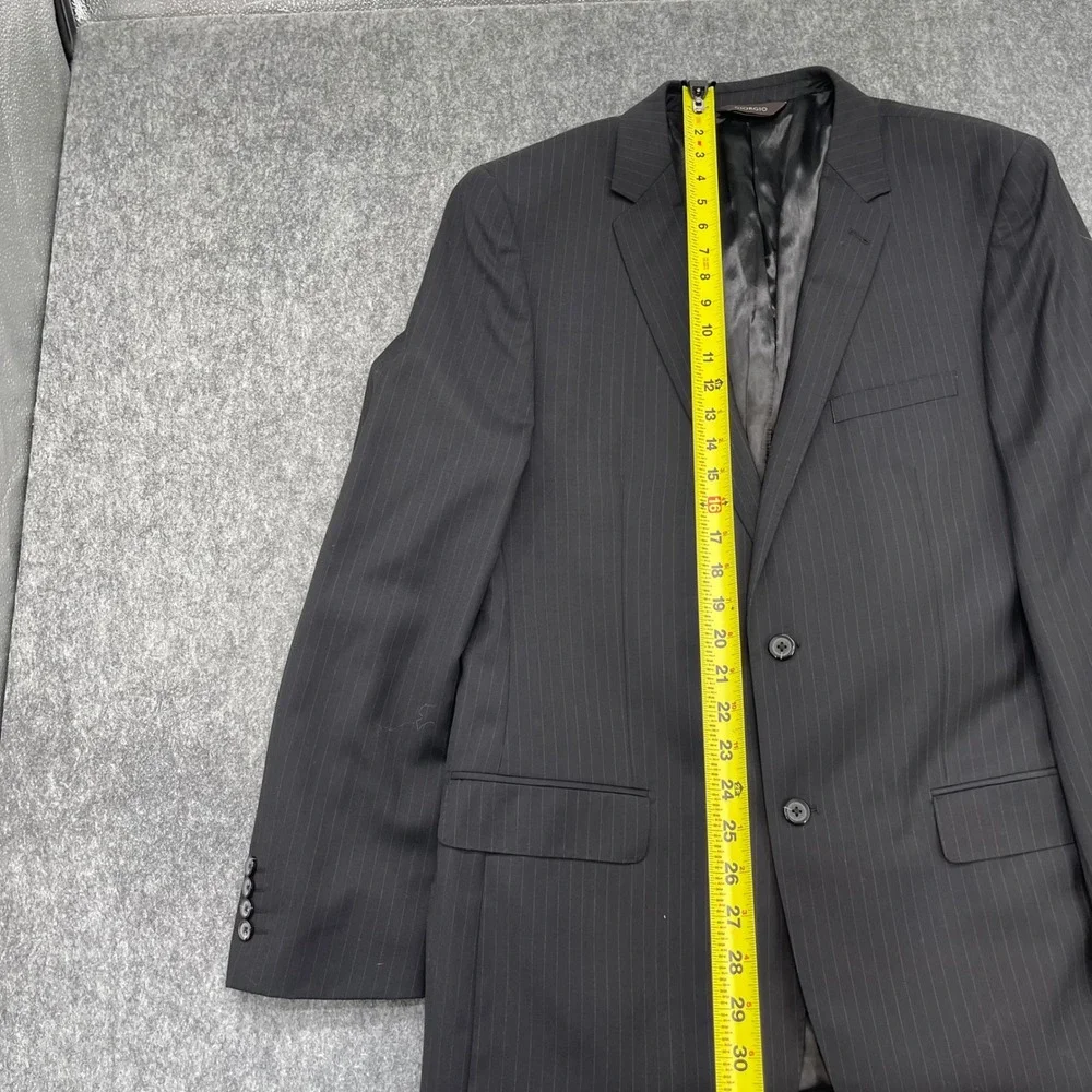 Giorgio by Giorgio Cosani Suit Mens 42L 34W Black Wool Cashmere Blazer Pants